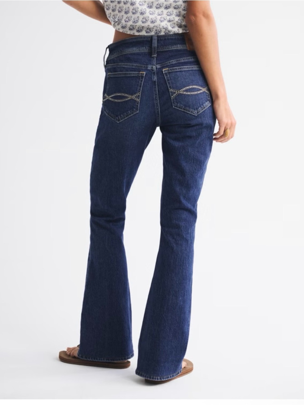 Abercrombie and Fitch Dark Blue Women's Bootcut Jeans